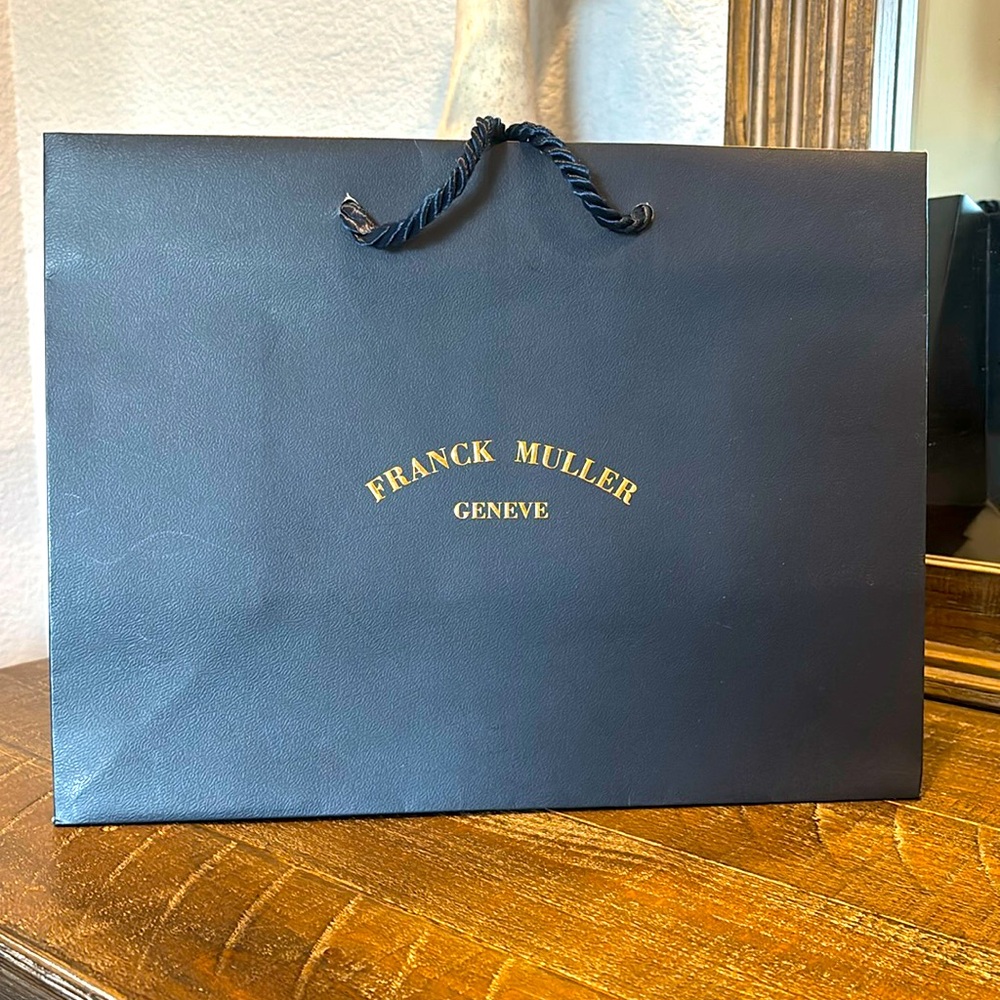 Franck Muller shopping bag. In fair‎ condition